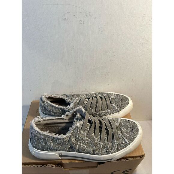 Rocket dog sneakers size 8 no lace sneaker taupe flowers plush foam insert - Picture 2 of 8